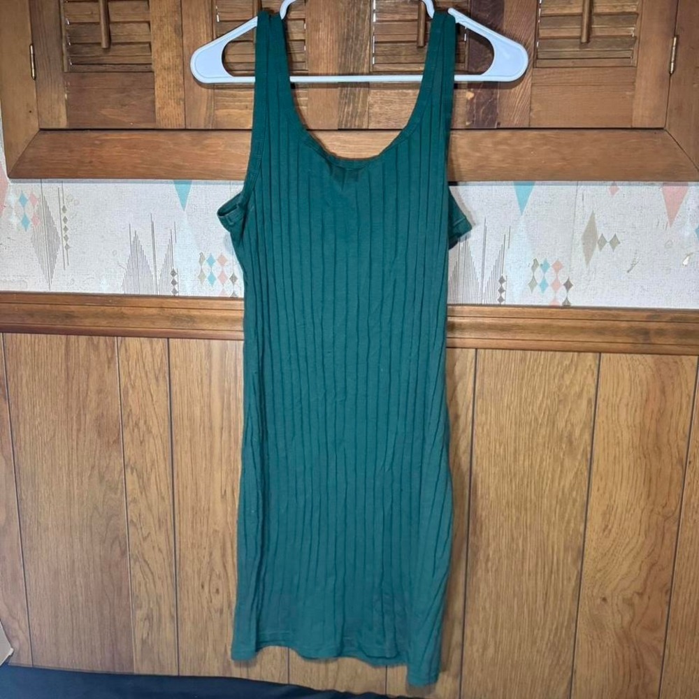 Green ribbed dress Shein Size XL - Picture 3 of 3